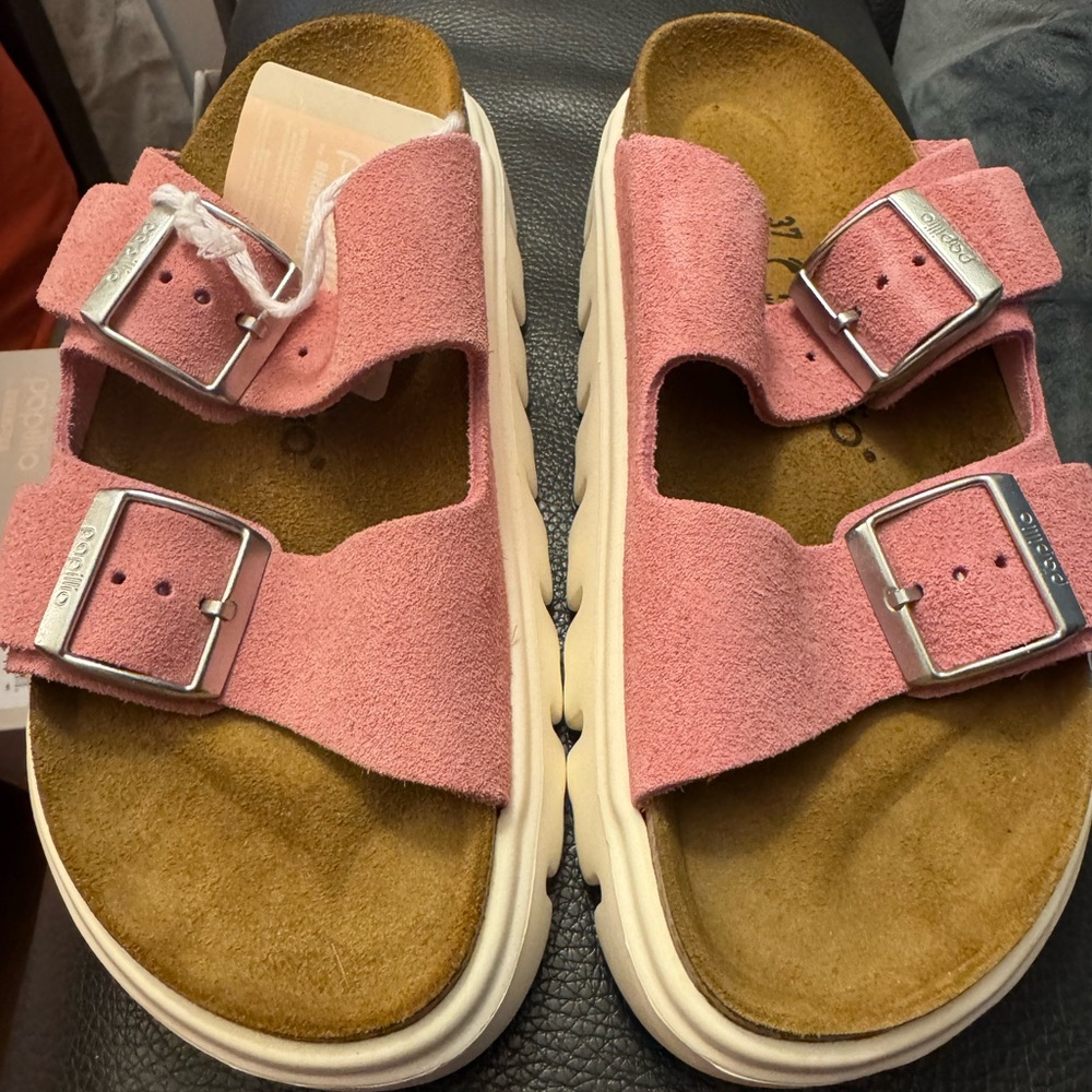 Birkenstock Pink Suede Women's Sandals